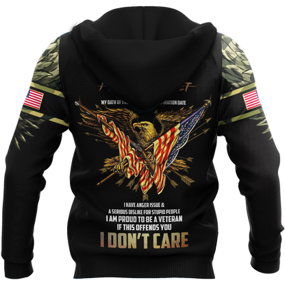 Eagle US Grumpy Veteran 3D shirts for men and women Proud Military