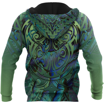 Maori hei matau paua shell  3d all over printed shirt and short for man and women