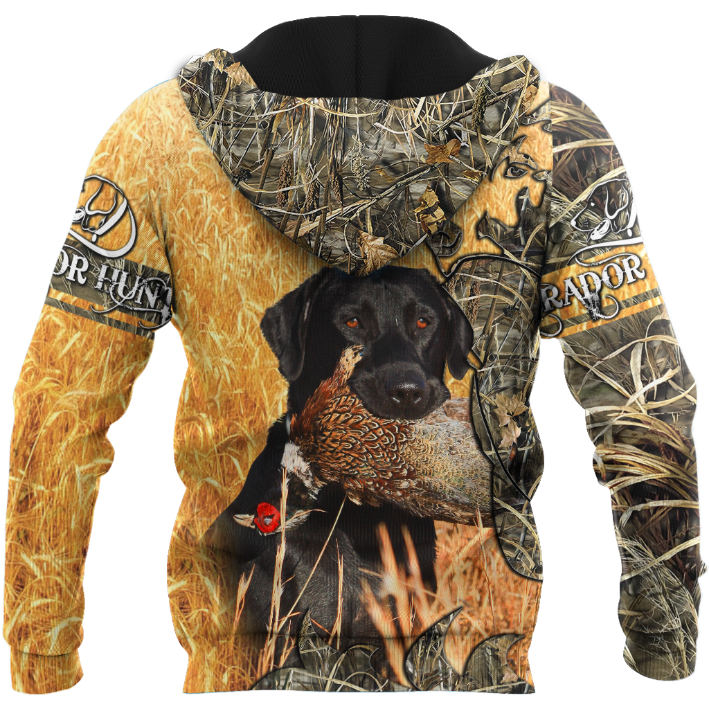 Labrador Hunting Camo 3D Over Printed Unisex Deluxe Hoodie ML