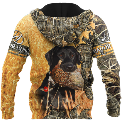 Labrador Hunting Camo 3D Over Printed Unisex Deluxe Hoodie ML