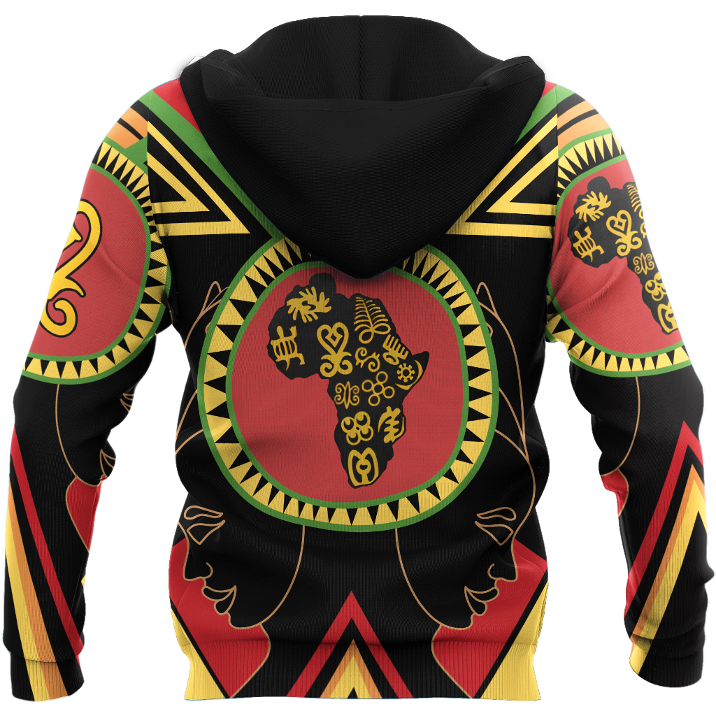 African Adinkra Sankofa Hoodie