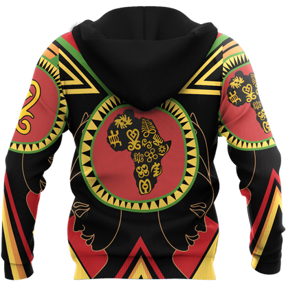 African Adinkra Sankofa Hoodie