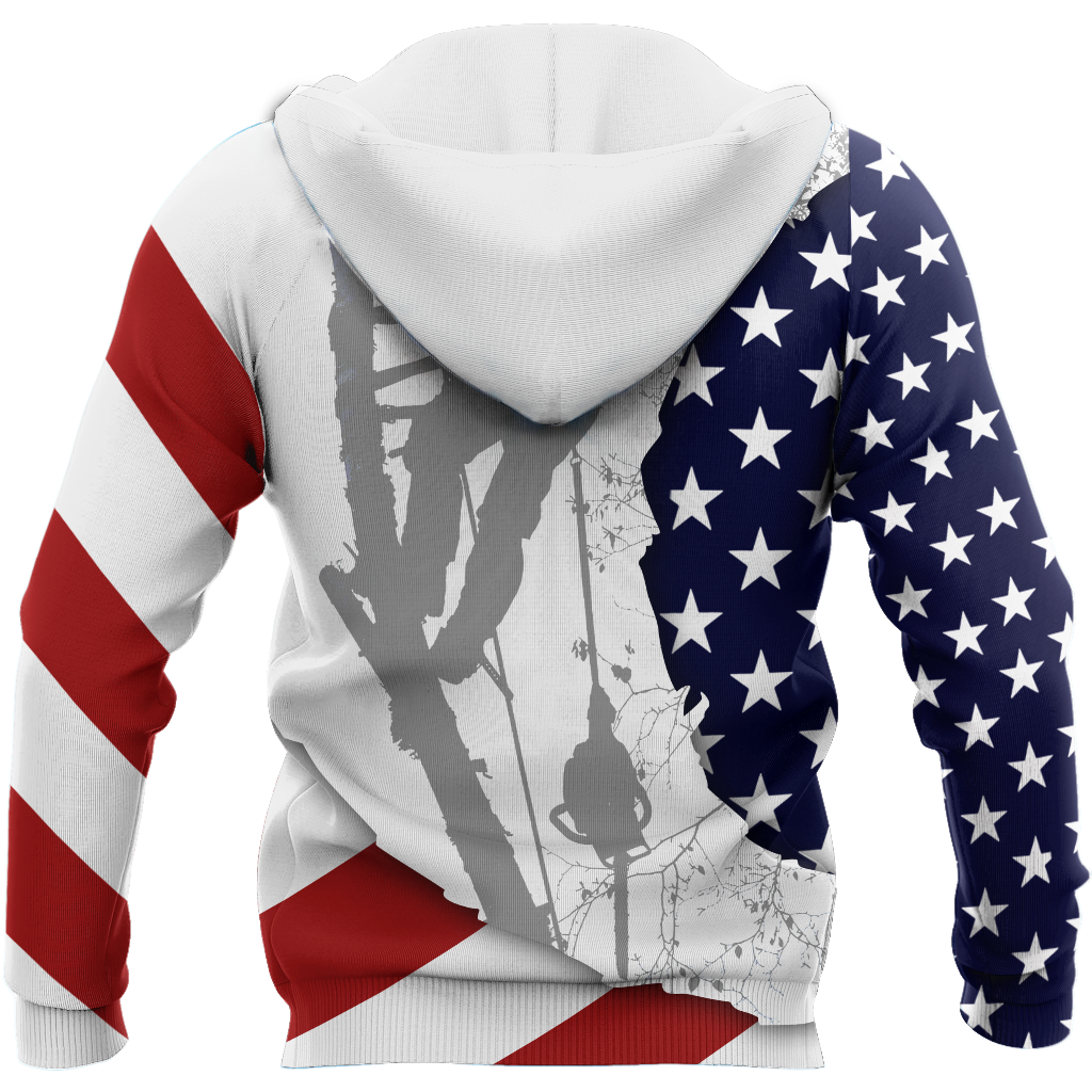 Premium Unisex All Over Printed Flag Pattern Arborist Shirts MEI
