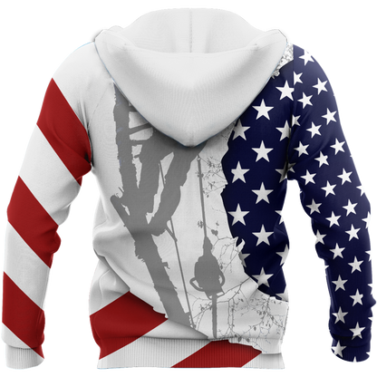 Premium Unisex All Over Printed Flag Pattern Arborist Shirts MEI
