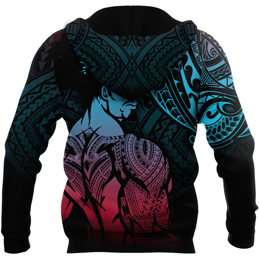 Amazing Warrior Pride Polynesian 3D Tattoo Unisex Deluxe Hoodie ML