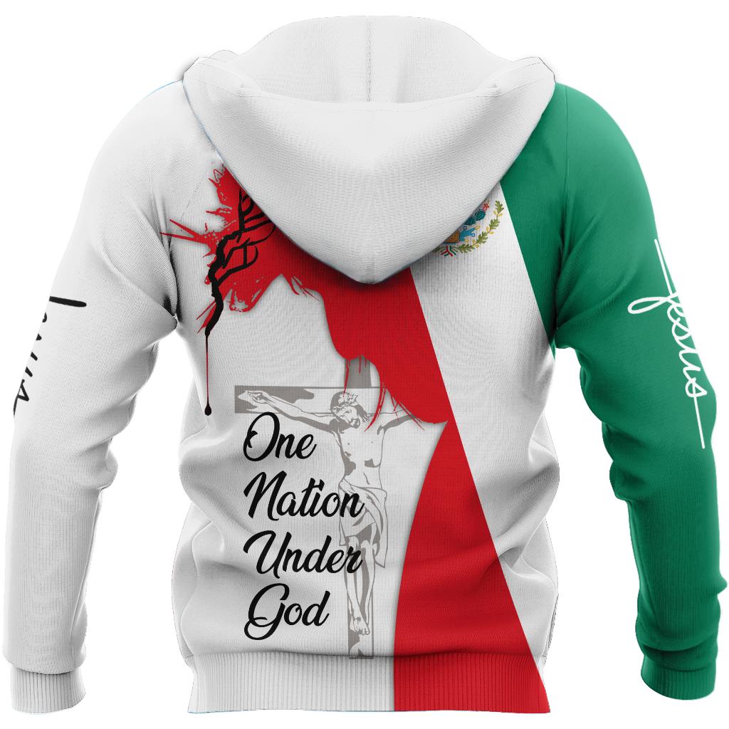 One Nation Under God Mexico Jesus 3D All Over Printed Shirts DQB10092002