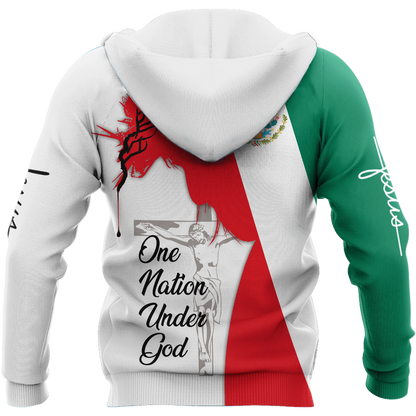 One Nation Under God Mexico Jesus 3D All Over Printed Shirts DQB10092002