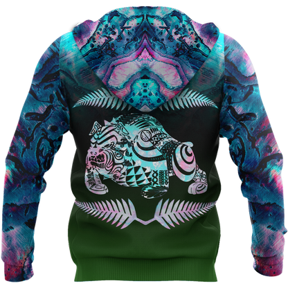 New zealand maori bulldog tattoo paua 3d all over printed shirt and short for man and women