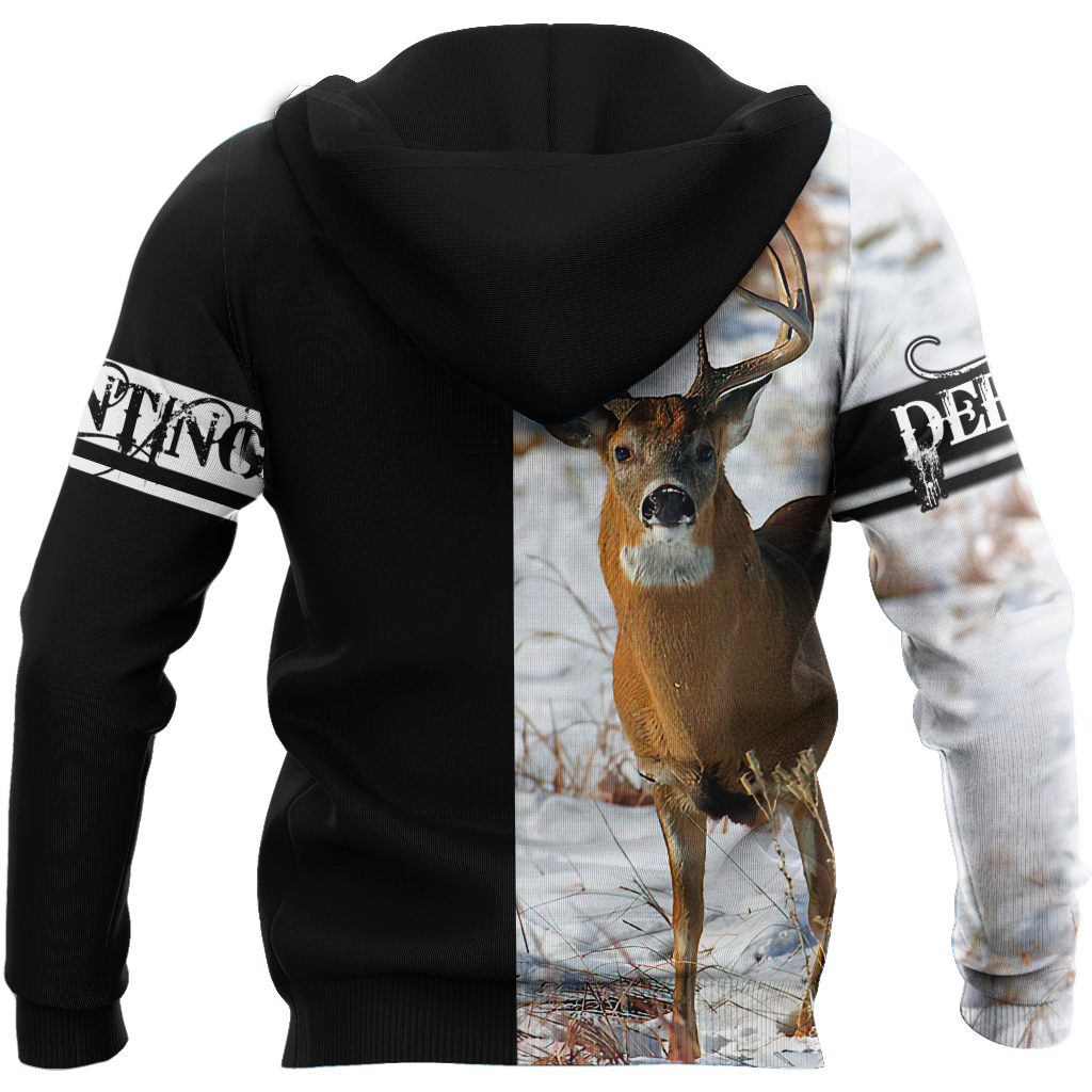 Premium Deer Hunting for Hunter Half White Camo 3D Printed Unisex Shirts