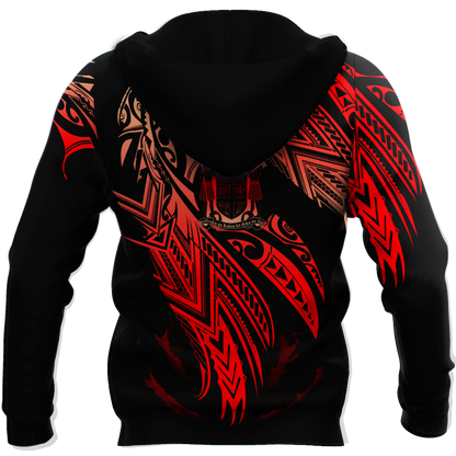 Amazing Fiji Polynesian Tattoo Unisex Deluxe Hoodie ML