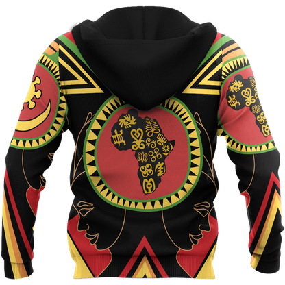 African Adinkra Sankofa Hoodie