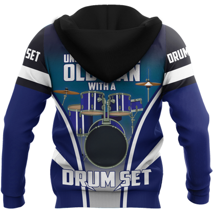All Over Printed Never Underestimated An Old Man With A Drum Set HHT29082001-MEI