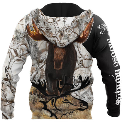 Personalized Name Moose Hunting 3D All Over Print Unisex Shirts