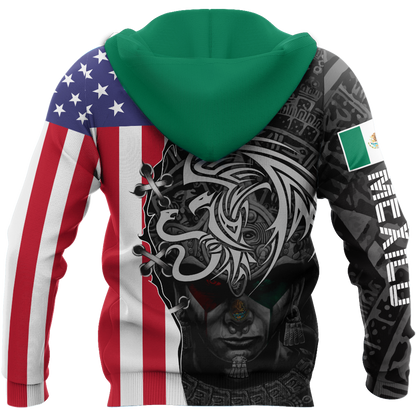 Mexico- US 3D All Over Printed Shirts For Men and Women