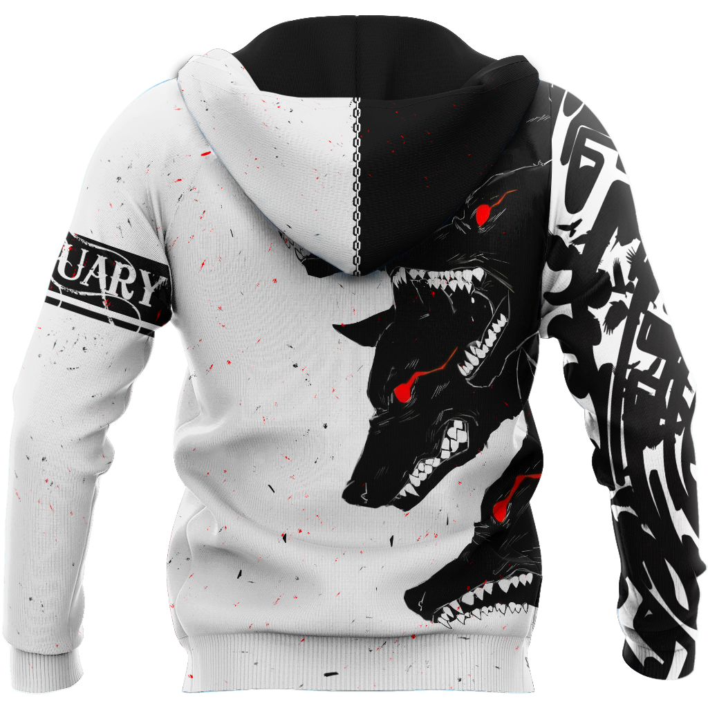 The Dark Wolf January 3D All Over Printed Unisex Deluxe Hoodie ML