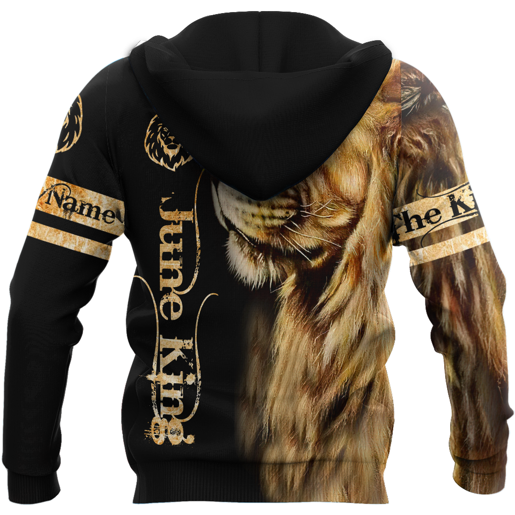 Custom Name June King Lion  3D All Over Printed Unisex Shirts