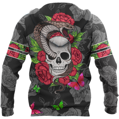 Snake love Skull red 3D all over printed for man and women QB05312003
