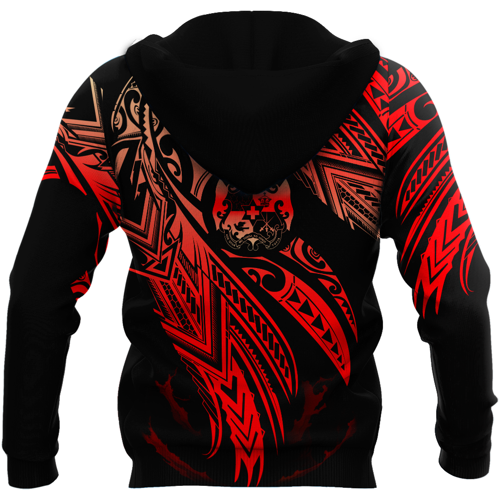 Amazing Tonga Polynesian Tattoo 3D Unisex Deluxe Hoodie ML