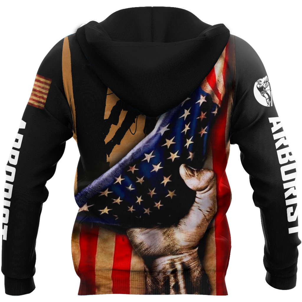 Premium Unisex All Over Printed American Flag Arborist Shirts MEI