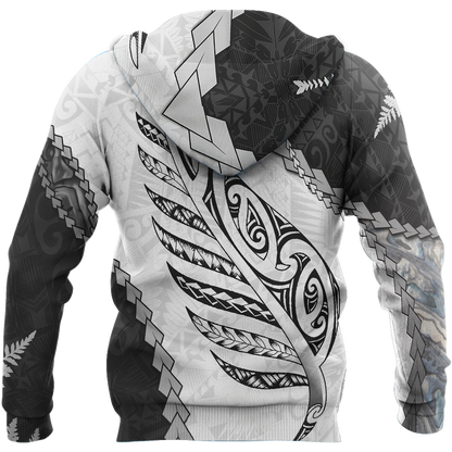 Paua Shell Maori Silver Fern 3d all over printed shirt and short for man and women