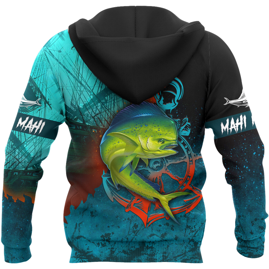 Mahi mahi Fishing on the helm 3D all over printing shirts for men and women TR2404204 - Amaze Style™-Apparel