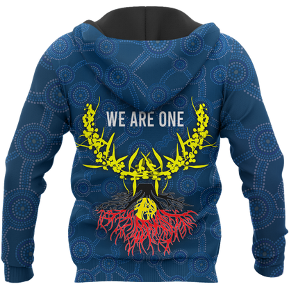 We are one Koori and Australia all over shirt for men and women blue TR030402 - Amaze Style™-Apparel