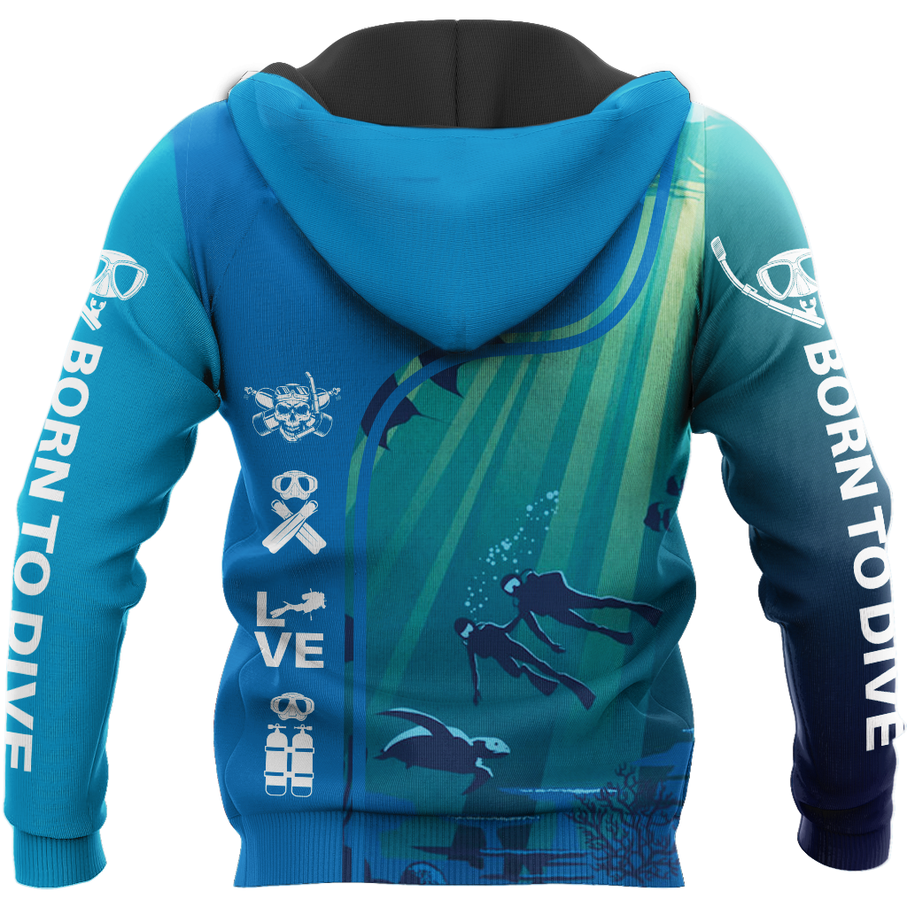 Scuba Diving 3D All Over Printed - Amaze Style™-ALL OVER PRINT HOODIES