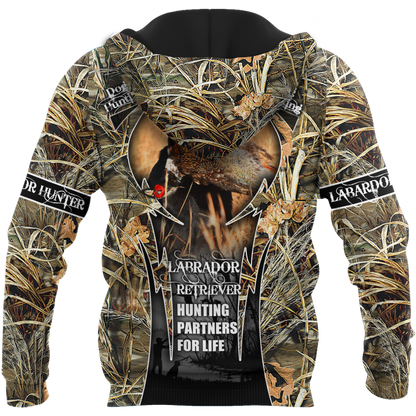 Hunting Labrador 3D Over Printed Unisex Deluxe Hoodie ML