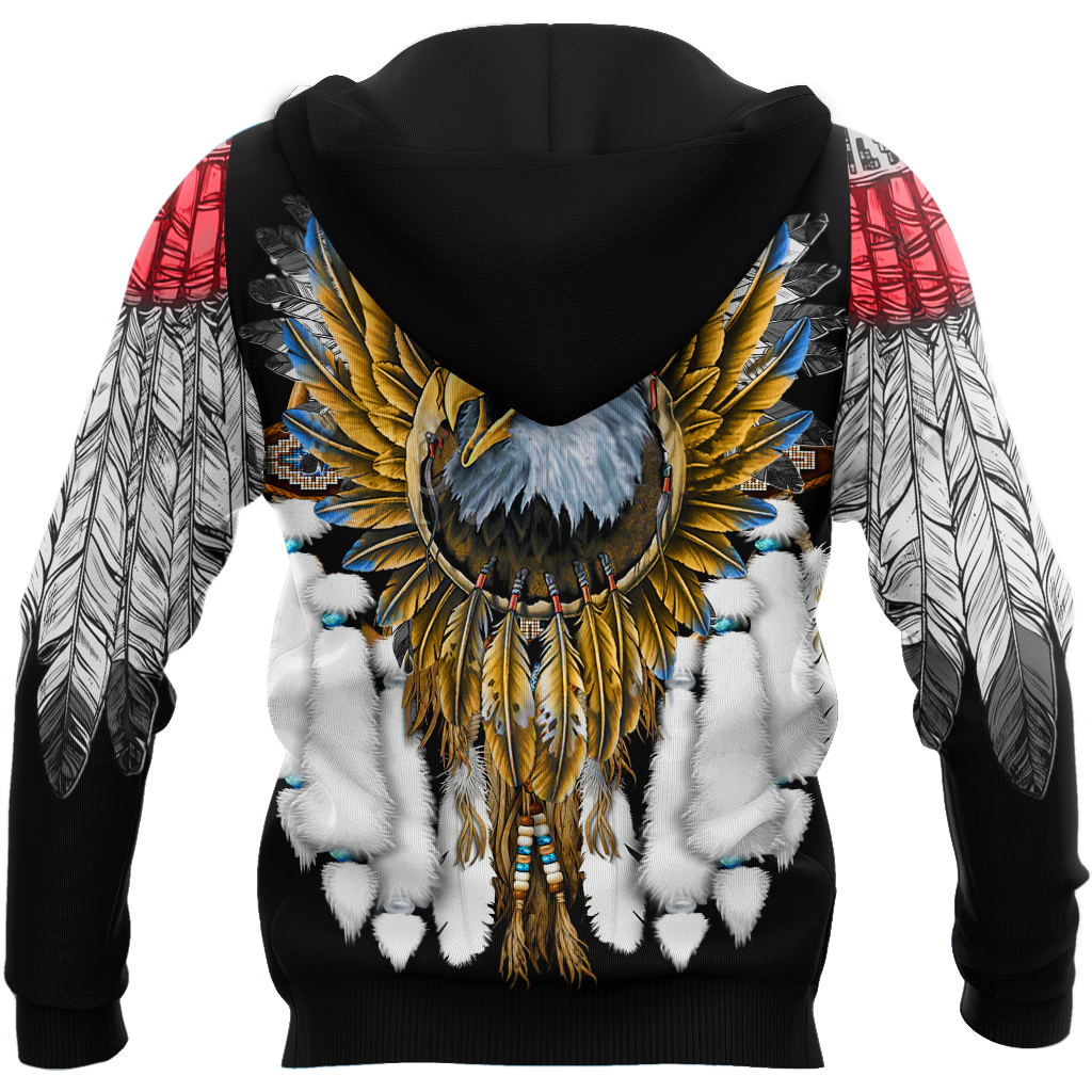 Eagle Dreamcatcher Native American Hoodie Black 3D All Over Printed Shirts LAM2029093-LAM