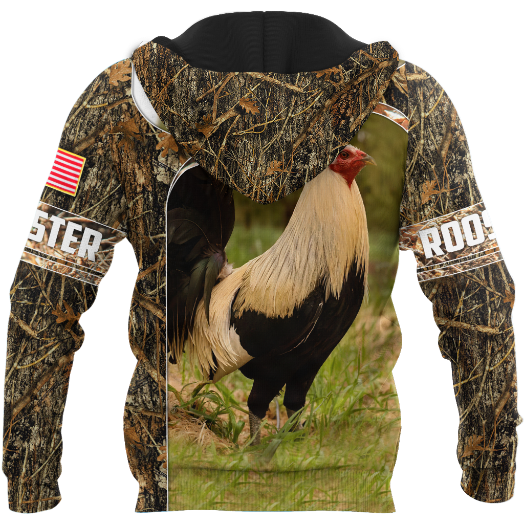 Love Rooster All 3D Over Printed Unisex Hoodie ML