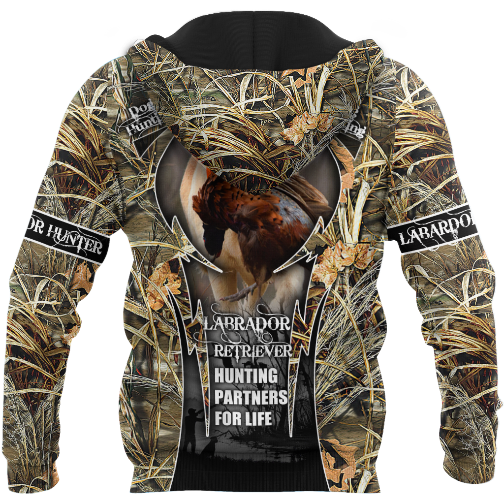 Hunting Labrador 3D Over Printed Unisex Deluxe Hoodie ML
