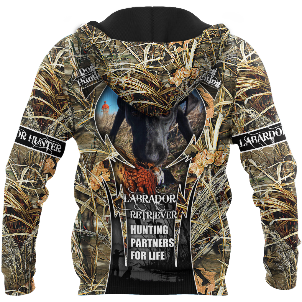 Hunting Labrador 3D Over Printed Unisex Deluxe Hoodie ML