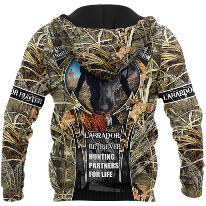 Hunting Labrador 3D Over Printed Unisex Deluxe Hoodie ML
