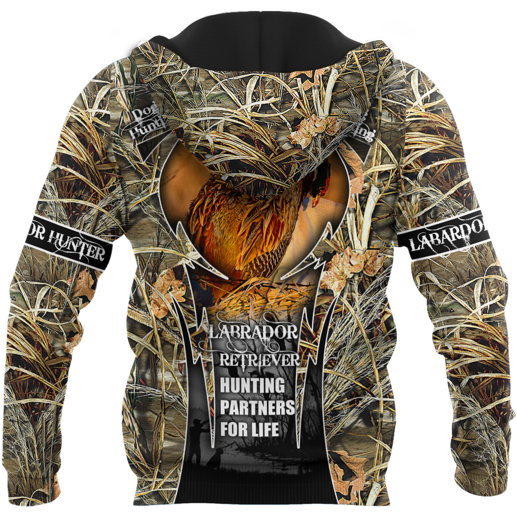Hunting Labrador 3D Over Printed Unisex Deluxe Hoodie ML