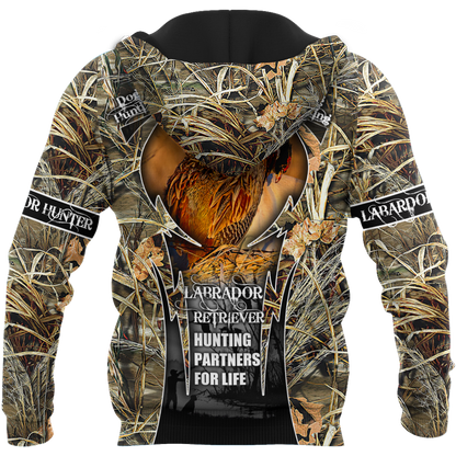 Hunting Labrador 3D Over Printed Unisex Deluxe Hoodie ML