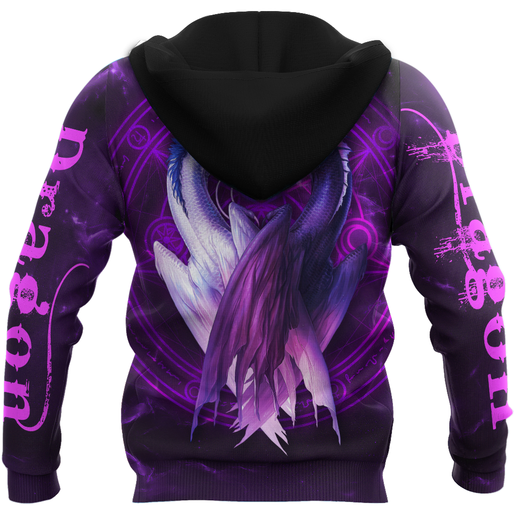 Purple Dragon 3D Hoodie Shirt For Men And Women