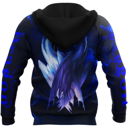 Blue Couple Dragon 3D Shirt All Over Printed Shirts For Men and Women NDD10162002