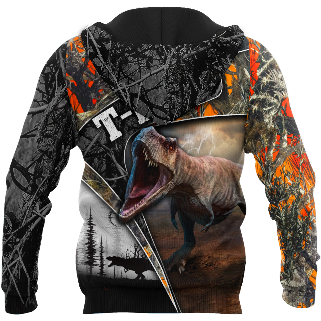Dinosaur T-rex orange camo 3D all over printed shirts