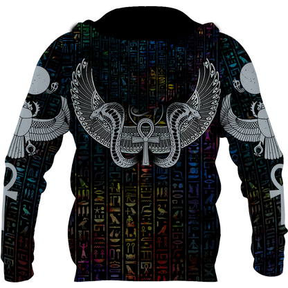 3D All Over Printed Hieroglyphics Ancient Egypt Hoodie Clothes JJ020401 - Amaze Style™-Apparel