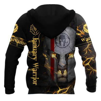 January Spartan Lion Warrior 3D All Over Printed Unisex Shirts