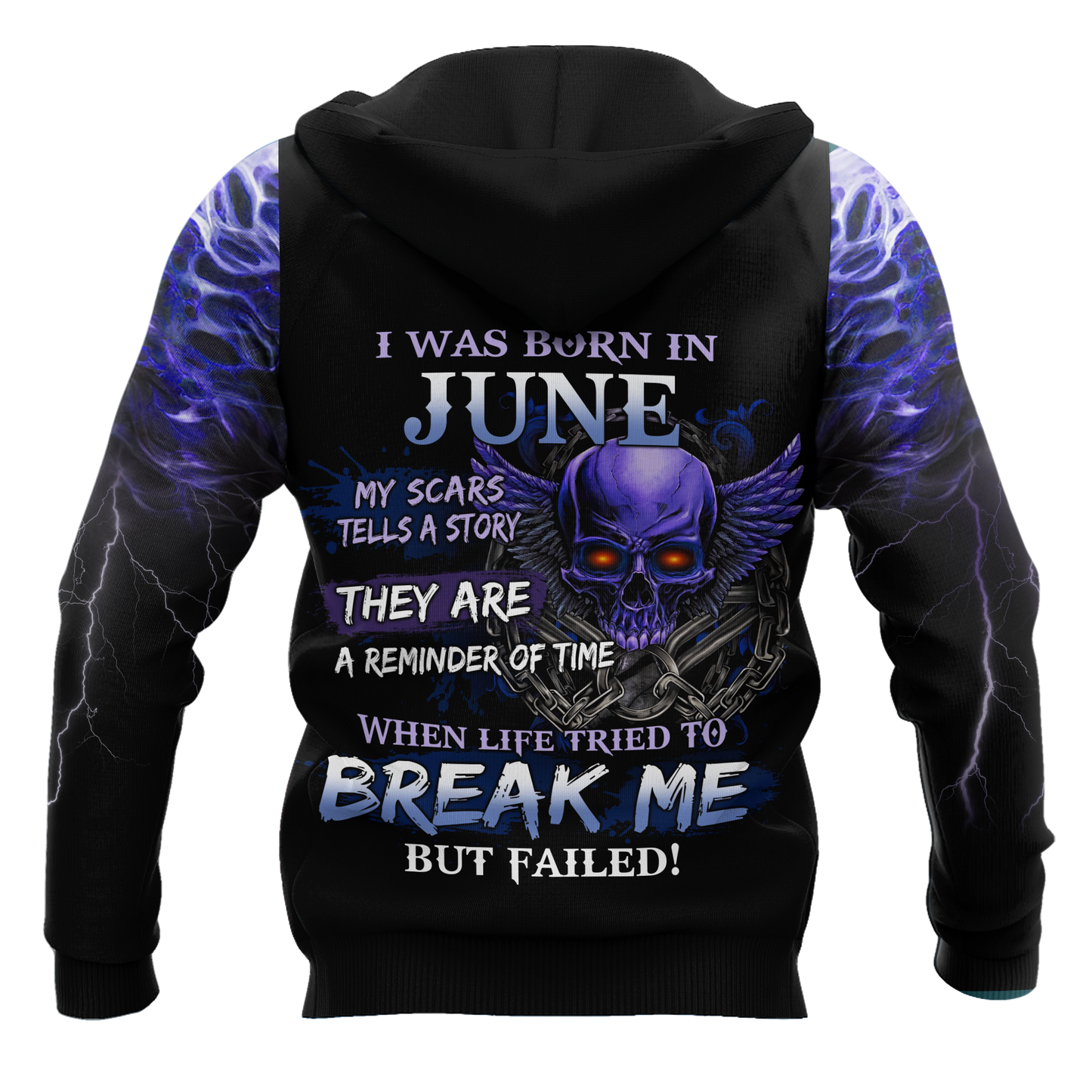 June Guy Skull 3D All Over Printed Unisex Hoodie