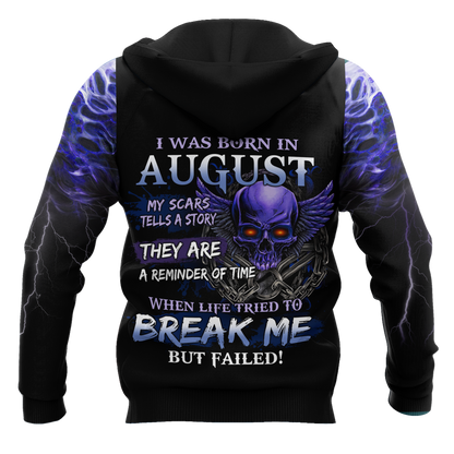 August Guy Skull 3D All Over Printed Shirts Pi24102008ST