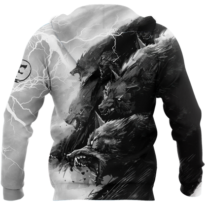 Night Wolf 3D All Over Printed Hoodie For Men and Women VP08092001