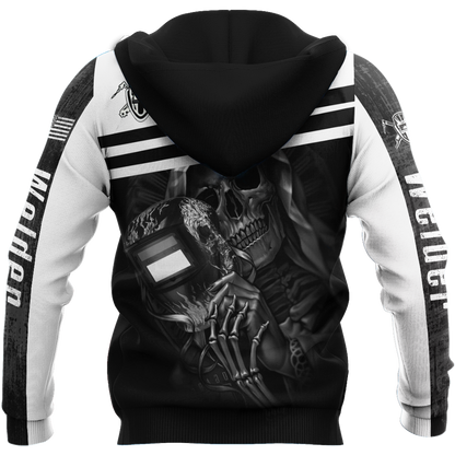 Premium Unisex All Over Printed Skull Welder Shirts MEI