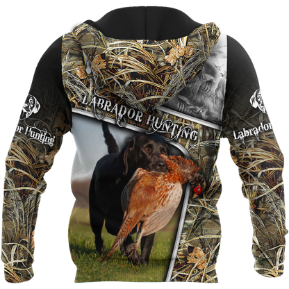 Labrador Hunting 3D Over Printed Unisex Deluxe Hoodie ML