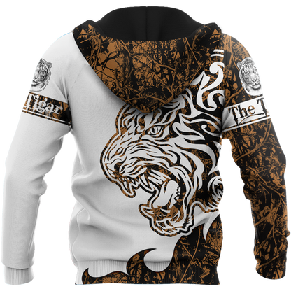 The Tiger Brown Camo Tattoo 3D All Over Printed Shirts For Men and Women JJW17082003S