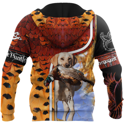 Pheasant Hunting Camo 3D Over Printed Unisex Deluxe Hoodie ML