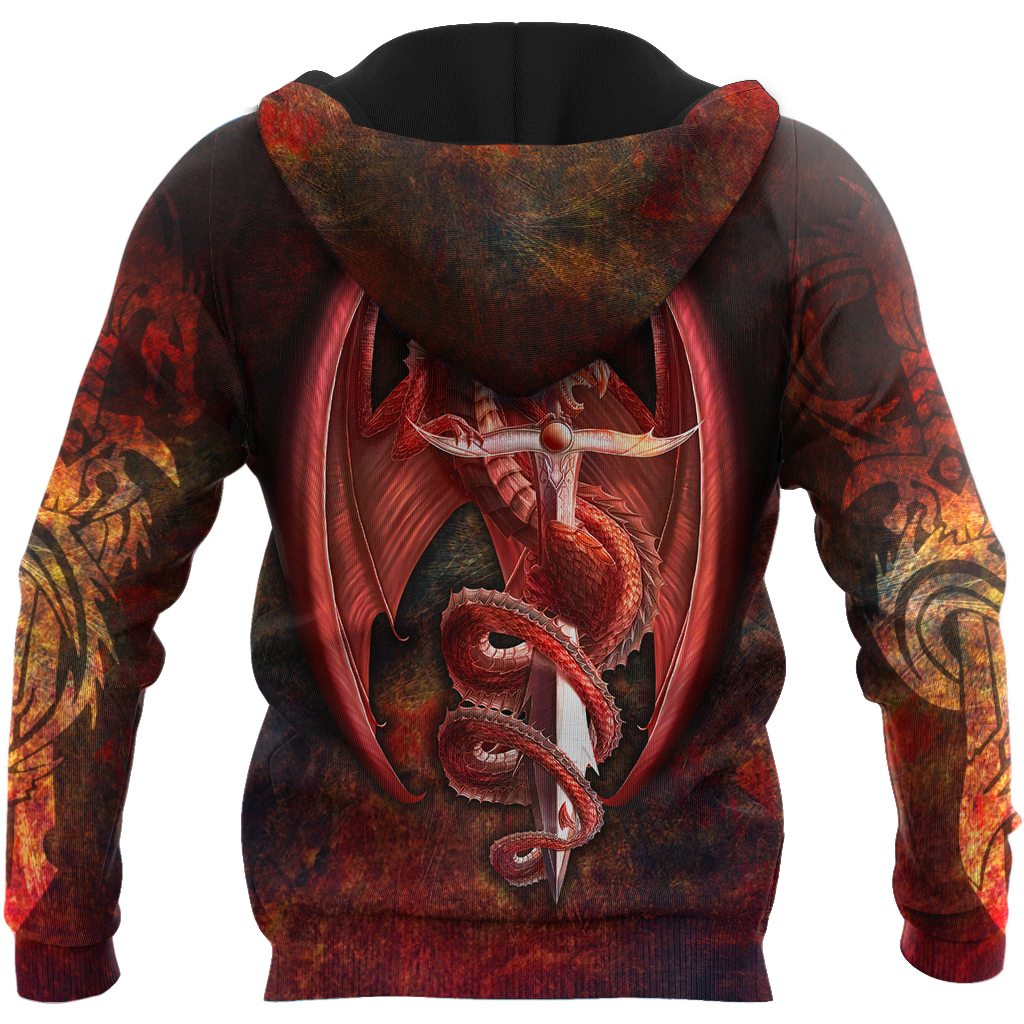 Red Dragon 3D All Over Printed Shirts For Men and Women JJW20082001