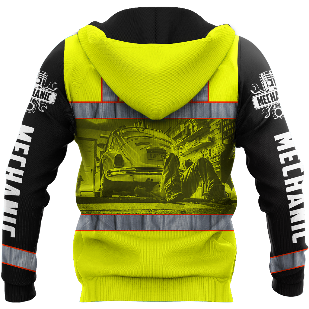 Mechanic 3D All Over Printed Hoodie For Men and Women TN