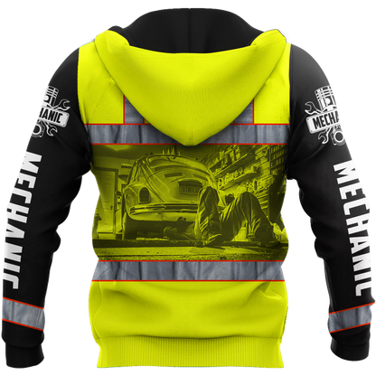 Mechanic 3D All Over Printed Hoodie For Men and Women TN